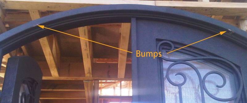 Bumps caused by installation